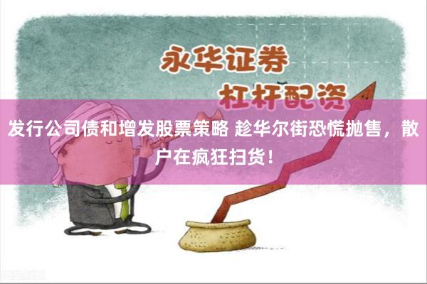 发行公司债和增发股票策略 趁华尔街恐慌抛售，散户在疯狂扫货！