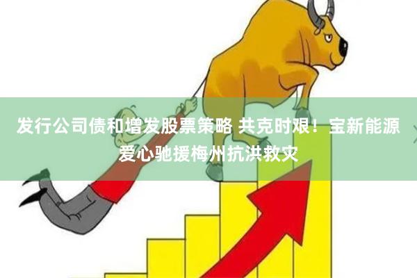 发行公司债和增发股票策略 共克时艰！宝新能源爱心驰援梅州